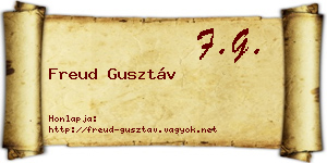 Freud Gusztáv névjegykártya