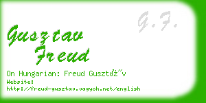 gusztav freud business card